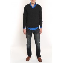 Merino V-neck Pullover Sweater
